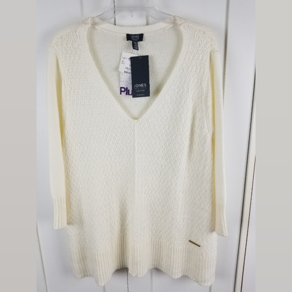 New Jones New York cream longsleeve sweater  #011